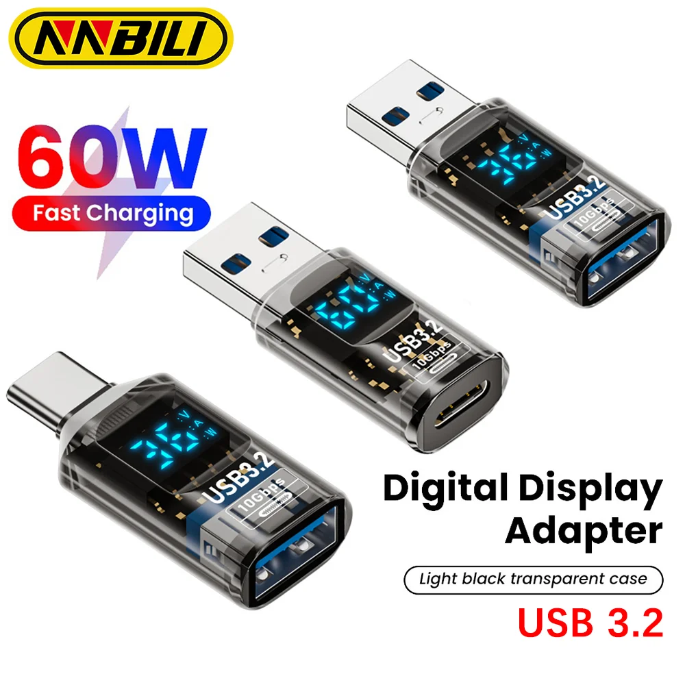 NNBILI USB3.2 Digital Display Adapter 4K@60Hz USB-C OTG for iPhone16 15 Pro Max Samsung iPad PC Laptop Fast Charge Data Sync  ﻿