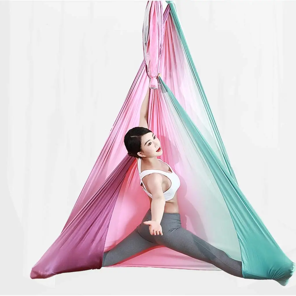 5*2.8M Aerial Yoga Hammock Anti-Gravity Yoga Sling Anti-gravity Silk Fabric Yoga Equipment Hammock Swing Yoga Stretch Belt