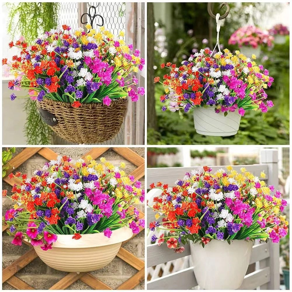 Spring Grass Tea Artificial Flower High Quality And Good Looking Fake Plants Gardening Balcony Outdoor Decoration Small Lotus