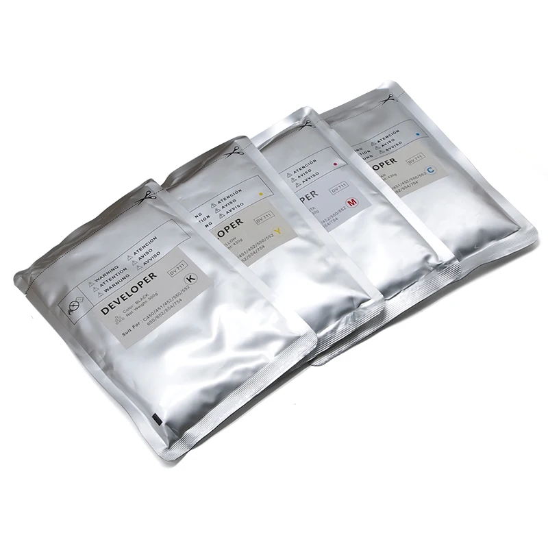 DV711 500G K Bubuk Pengembang untuk Konica Minolta Bizhub C450 C451 C452 C550 C552 C650 C652 C654 C754 430G Pengembang CMY