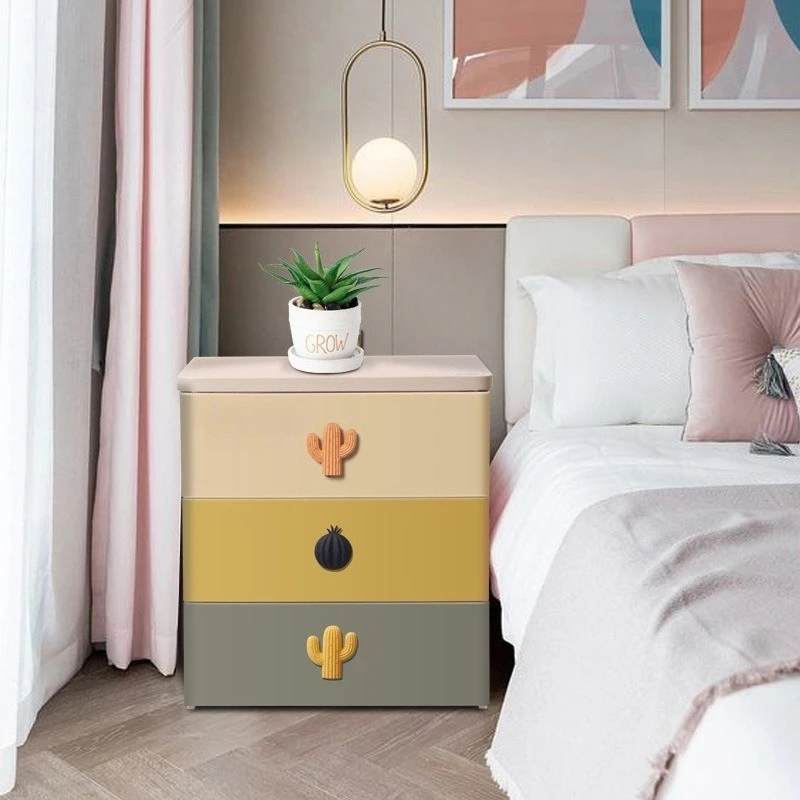 Rainbow generous cabinet, drawer-type storage cabinet, installation-free large wardrobe, thickened resin bedside table