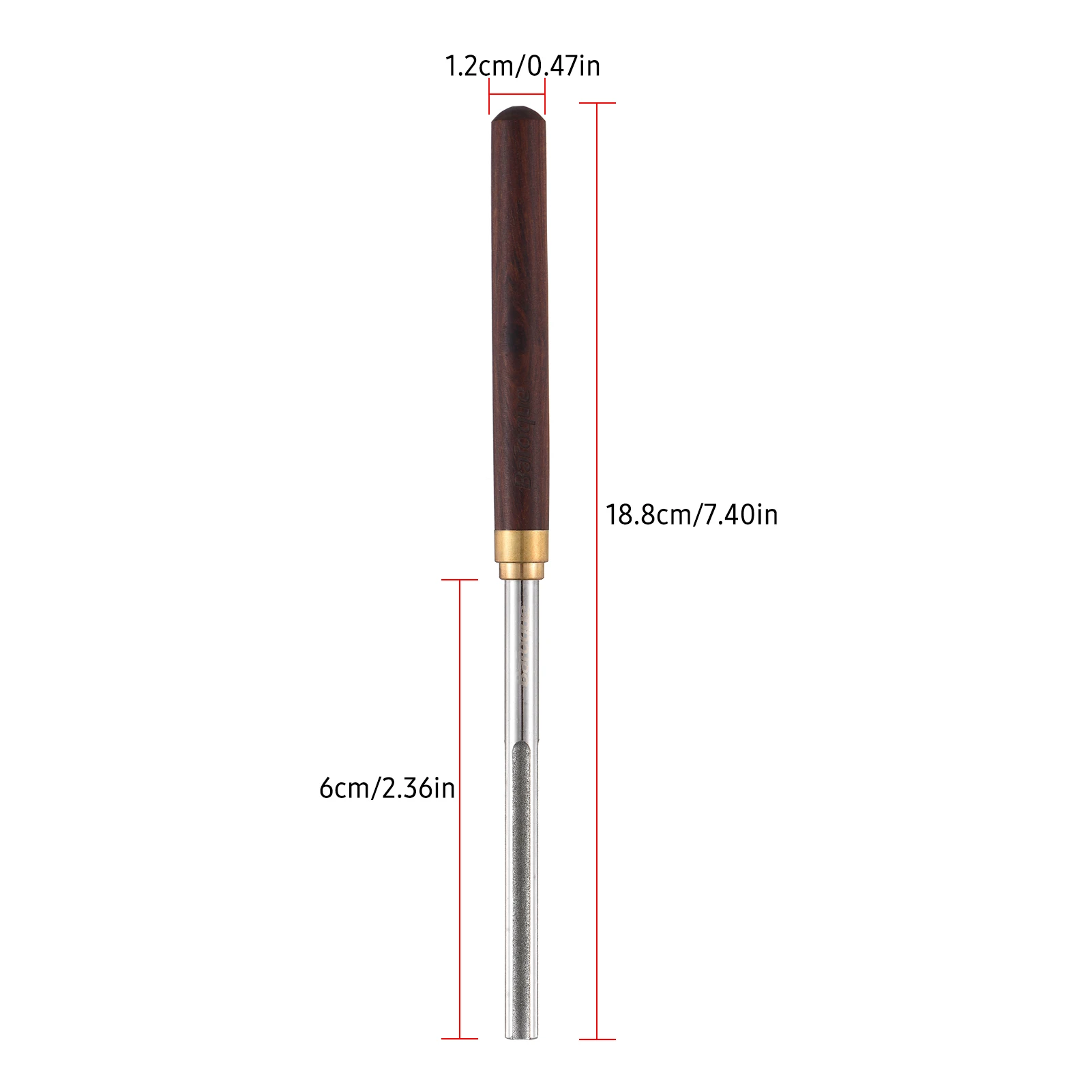 Baroque Guitar Fret Crowning File Fret Repairing Tools with 4 Size Edges Narrow/Medium/Wide Notch Edges and Flat Edges Wood