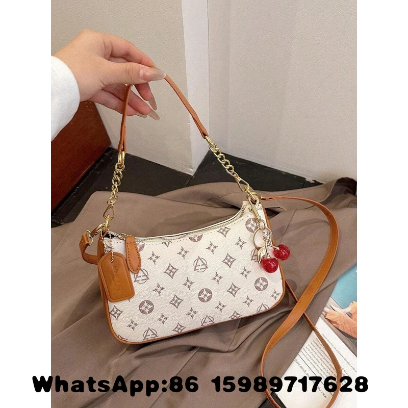 

Sweet Cherry & Pink Monogram Shoulder Bag Trendy Mini Underarm Purse for Women, Perfect for Casual Dating & Daily Stylish Outfit