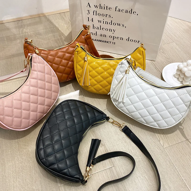 Women's Bag Versatile Single Shoulder Oblique Cross Border Women's Bags Embroidered Bun Dumpling