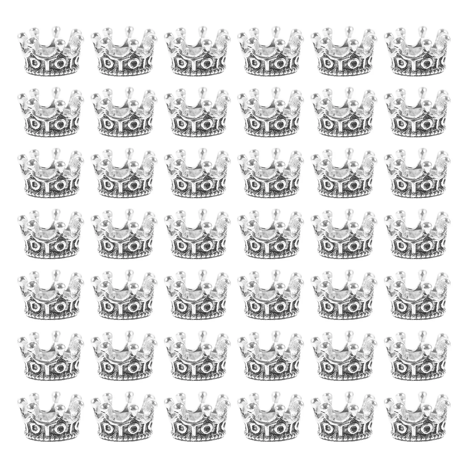 

100Pcs Crown Shape Alloy Pendants Charm Accessories for Jewelry Necklace Bracelet Key Decor Lightweight