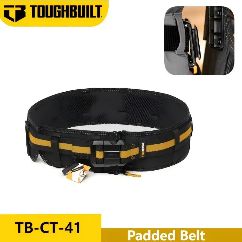 

TOUGHBUILT TB-CT-41 Мягкий ремень с прочной пряжкой и поддержкой спины, строительный рабочий ремень, прочные инструменты