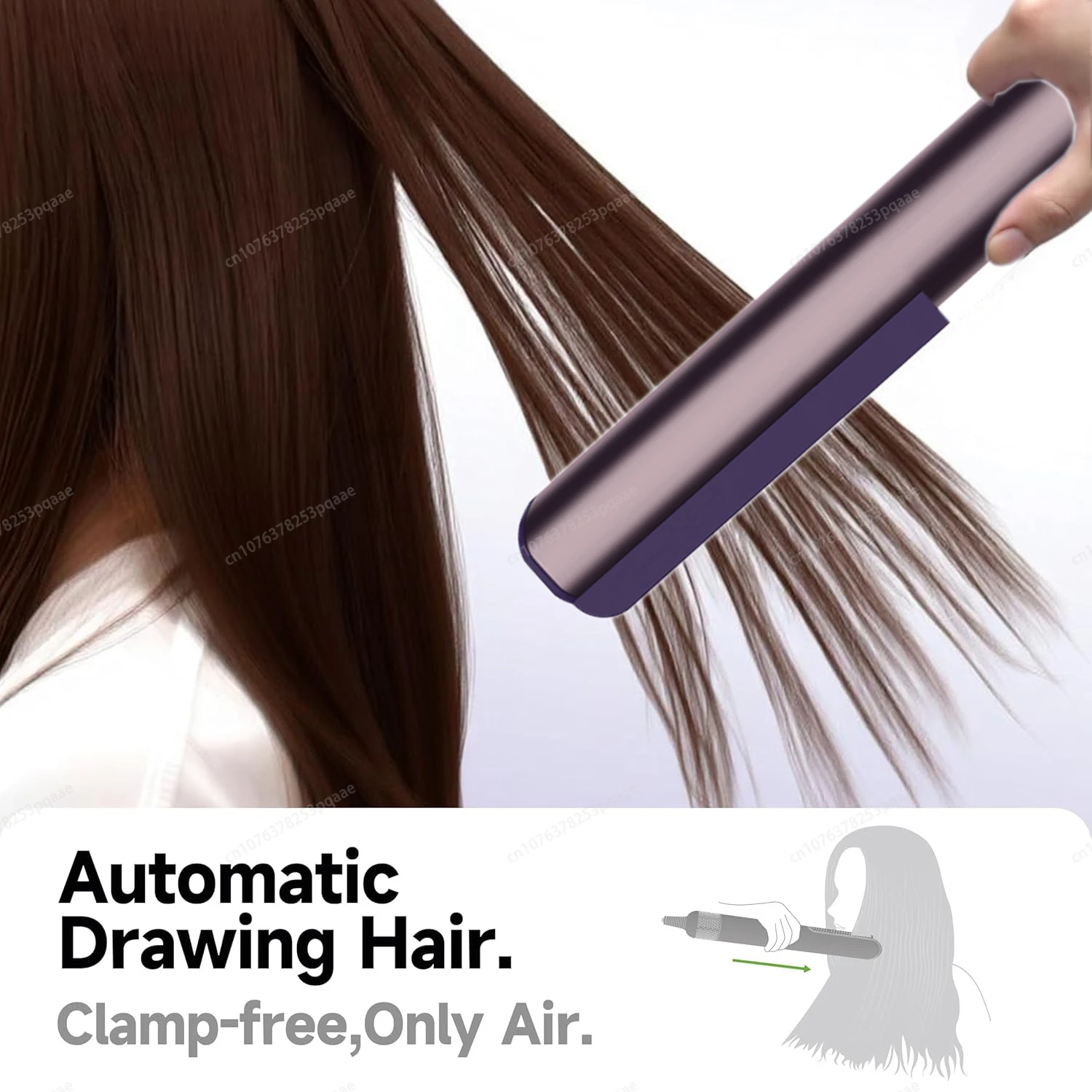 2IN1 Hair Straightener& Hair Dryer Air Ion Strai Hair Hot/Cold Wind Hair 220V FlatIron Long-Lasting HairStyling Iron LCD Display
