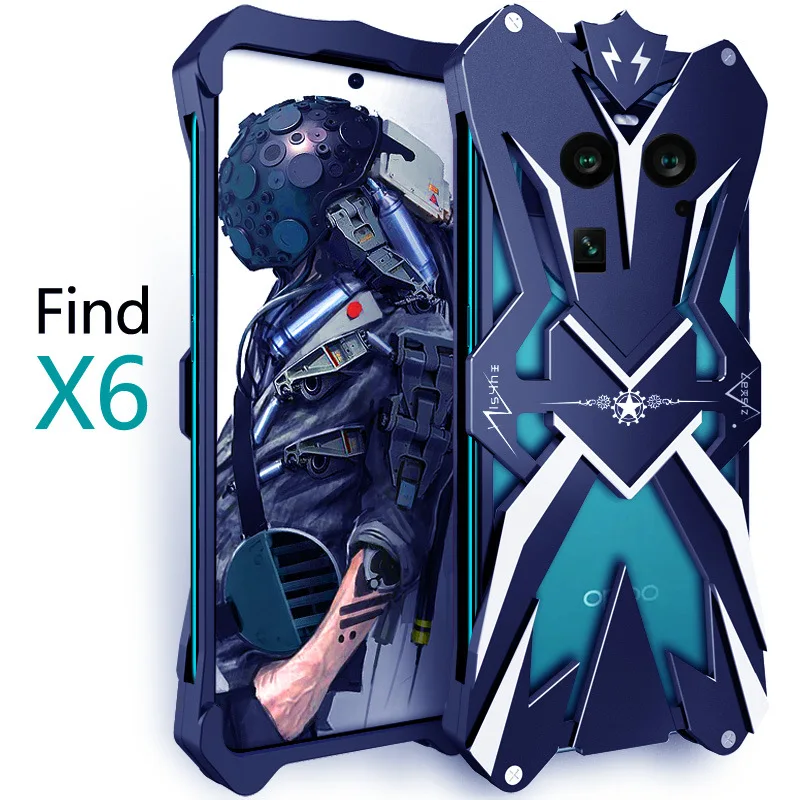 

Zimon Metal Luxury New Thor Heavy Duty Armor Metal Aluminum Phone Cases For Oppo Find X8 X6 X5 X3 Pro X7 Ultra Cover Case