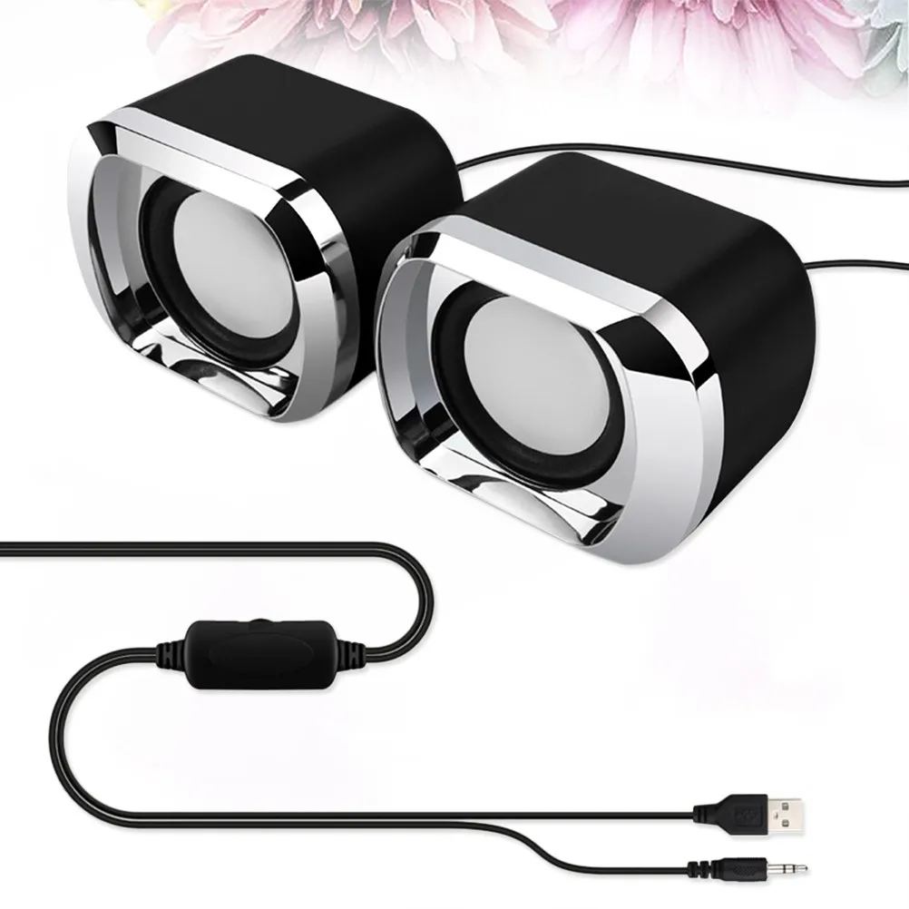 

2 шт. мини-колонки с питанием от сети для компьютера, домашние стереоколонки для ноутбука, настольного ПК, портативные колонки для дома и офиса