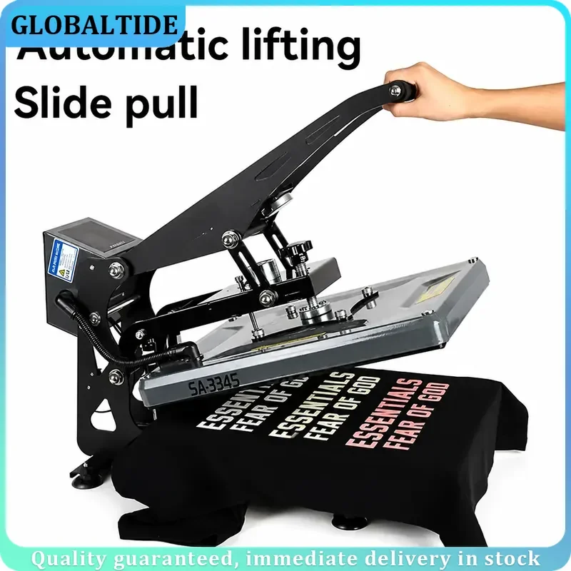 Heat Transfer Machine T-shirt Printing Press Flat Plate Hot Stamping Semi-automatic High Pressure Heat Press for DIY Craft