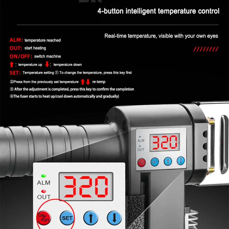 PPR Fuser Water Pipe Fuser Digital Display Hot Melt Tube Welder Household Fuser Hydropower Engineering Welding Machine