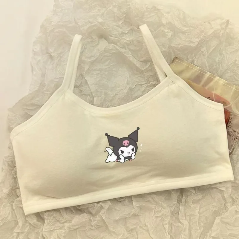 ملابس داخلية سانريو كورومي حمالة صدر رياضية مريحة كارتونية جميلة ملابس داخلية نسائية بدون أكمام على الصدر ملابس فتاة هدية