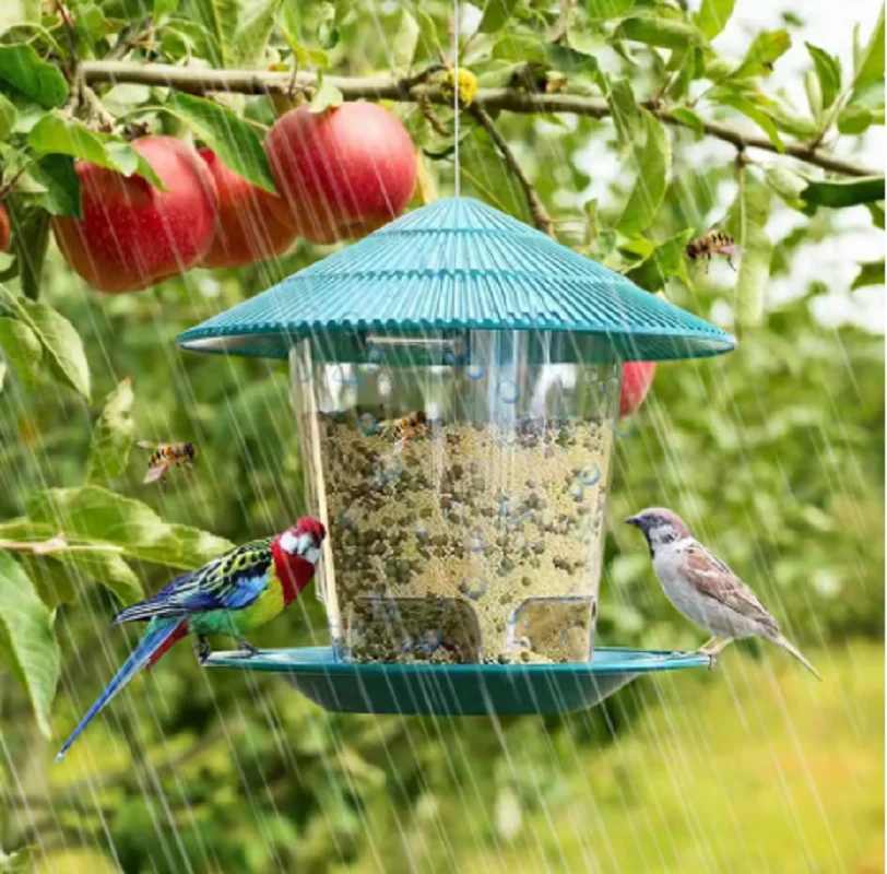 Bird Feeder Automatic Foot Feeding Tool Outdoor Bird Feeder Hanging Nut Feeding Multiple Hole Dispenser Holder Food Container - view 5