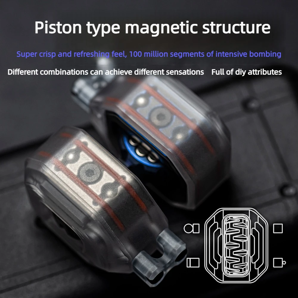 AMMO EDC Decodificador M Rodillo magnético Aleación de titanio Recubierto de cerámica Juguete para aliviar el estrés