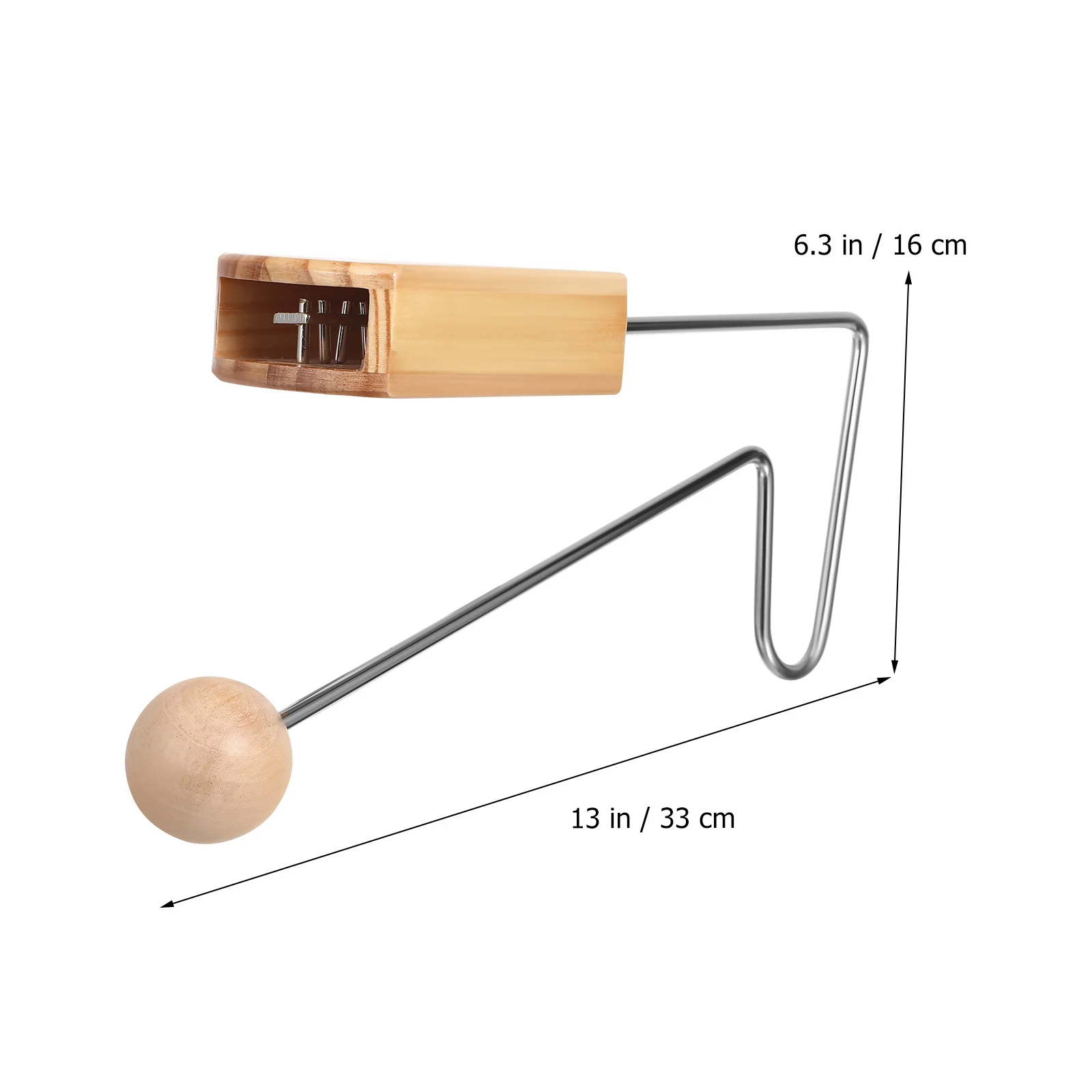 

1pcs Vibraslap Instrument Wooden Percussion Unique Sound Resonant Durable Portable Hand Musical Instrument For Adults
