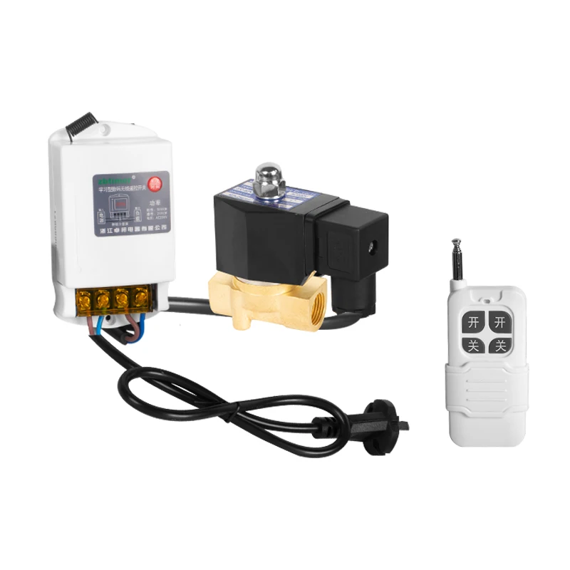 Factory Stock DN10 Normally Closed Waterproof Remote Control Solenoid Valve 220V Wireless Remote Control Valve Intelligent Valve