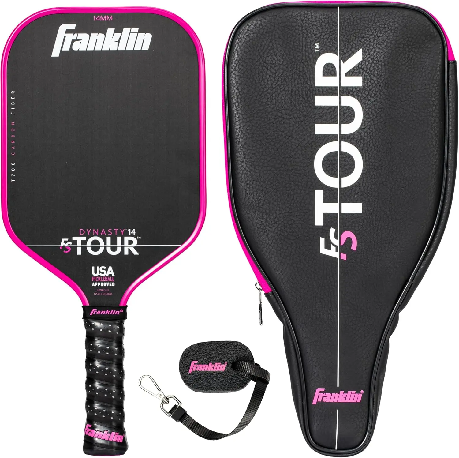 

Pro Pickleball Paddle Set with Carbon Fiber, Cover & Eraser - 14mm & 16mm Thickness