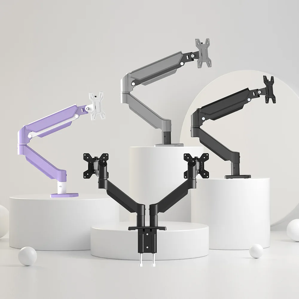 Dual screen display stand - multi-functional air spring -single and double arms- screen suspension - computer stand