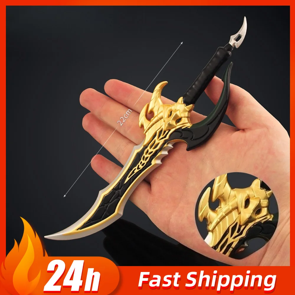 Épée de samouraï à nivellement Solo, armes périphériques de dessin animé, modèle d'épées Katana pour accessoire de Cosplay, artisanat en métal, ornements de bureau, jouet cadeau