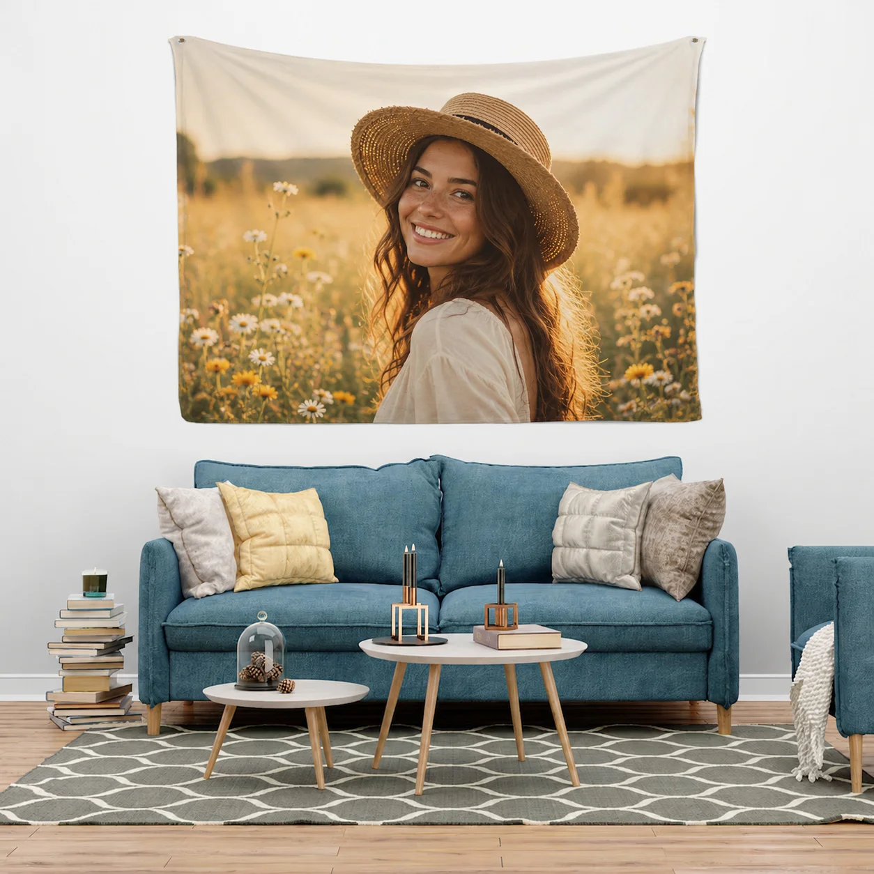 Customized Wall Tapestry with Your Favorite Photo Pet Memorials Wedding Party Background Decoration Family Gift Custom Art Tapes