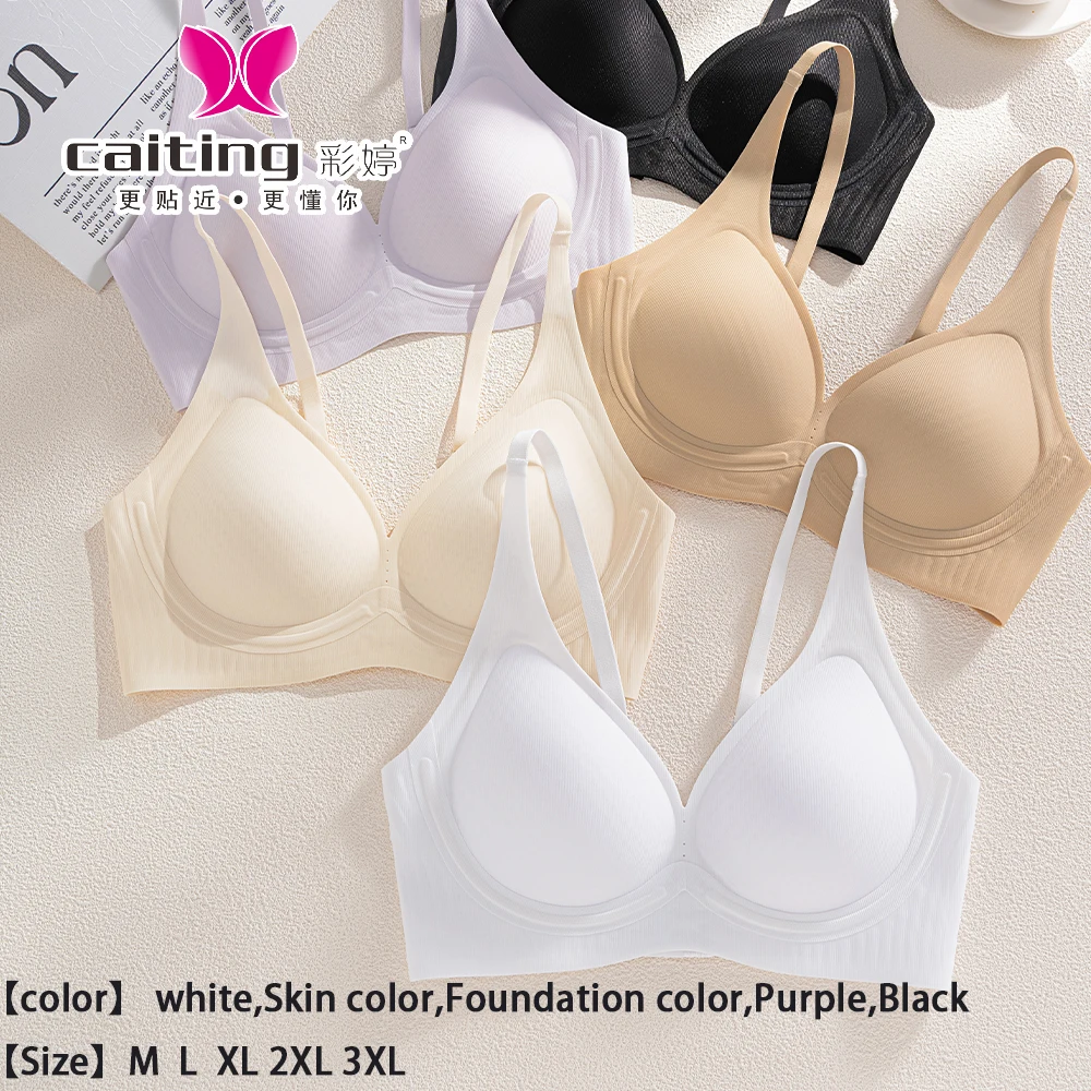 CAITING Nahtlose Frauen Unterwäsche Sexy V-ausschnitt frauen bh Kein Stahl Ring Bequeme Bh Frauen Unterwäsche Dünne Top Bh
