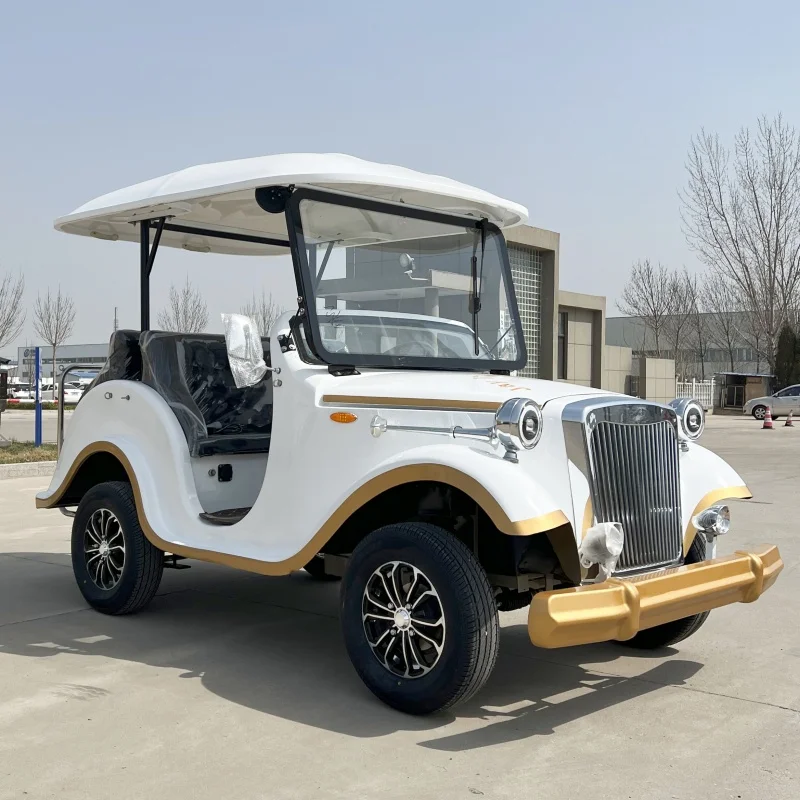 CE 8 Seater 4 Wheel Electric Retro Vintage Classic Golf Car Sightseeing Bus Car