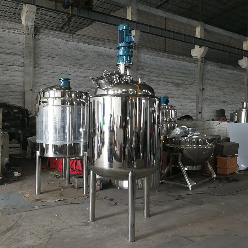 500L Honey Juice Stainless Steel 304 316L Shampoo Soap Jacketed Electric Heating Homogenizer Mixing Tank