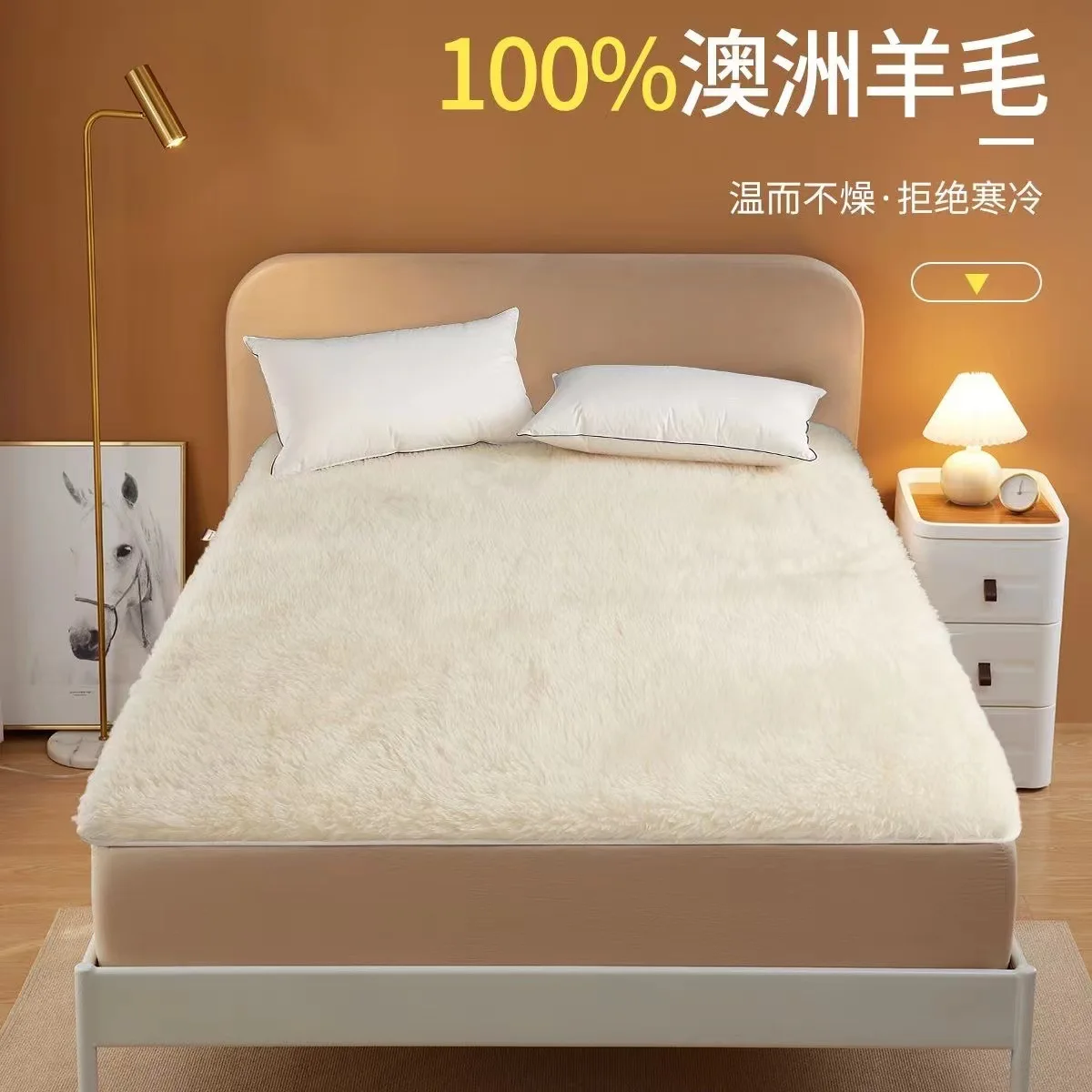Fluffy soft solid color Lamb Fleece Mattress Upholstered Bed Tatami Mattress Topper Winter Student Dormitory Sleeping Pad