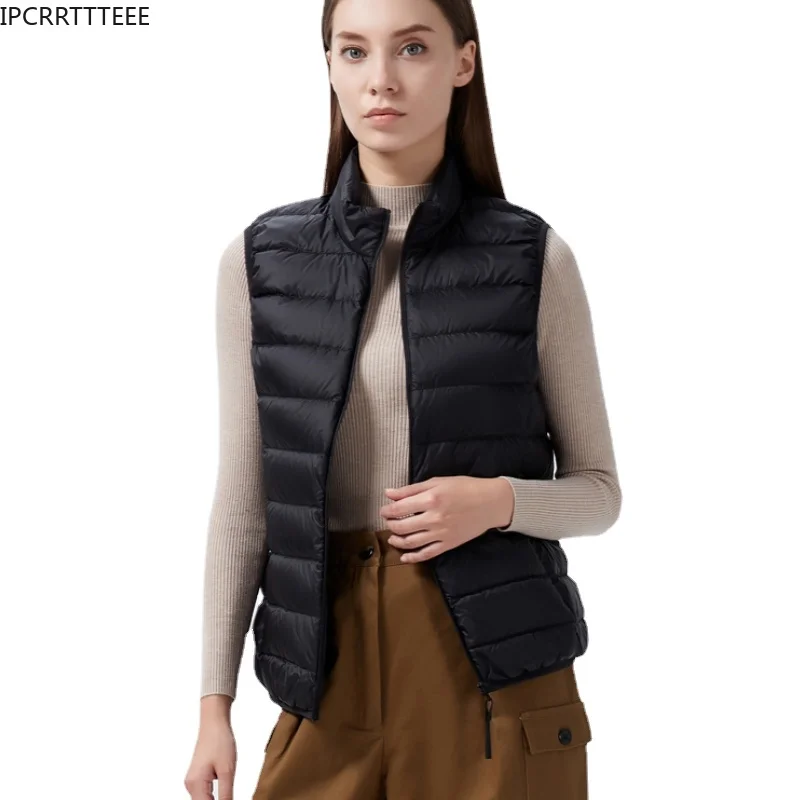 Women Vests 2023 New Winter Ultra Light White Duck Down Vest Female Slim Sleeveless Jacket Women's Windproof Warm Waistcoat