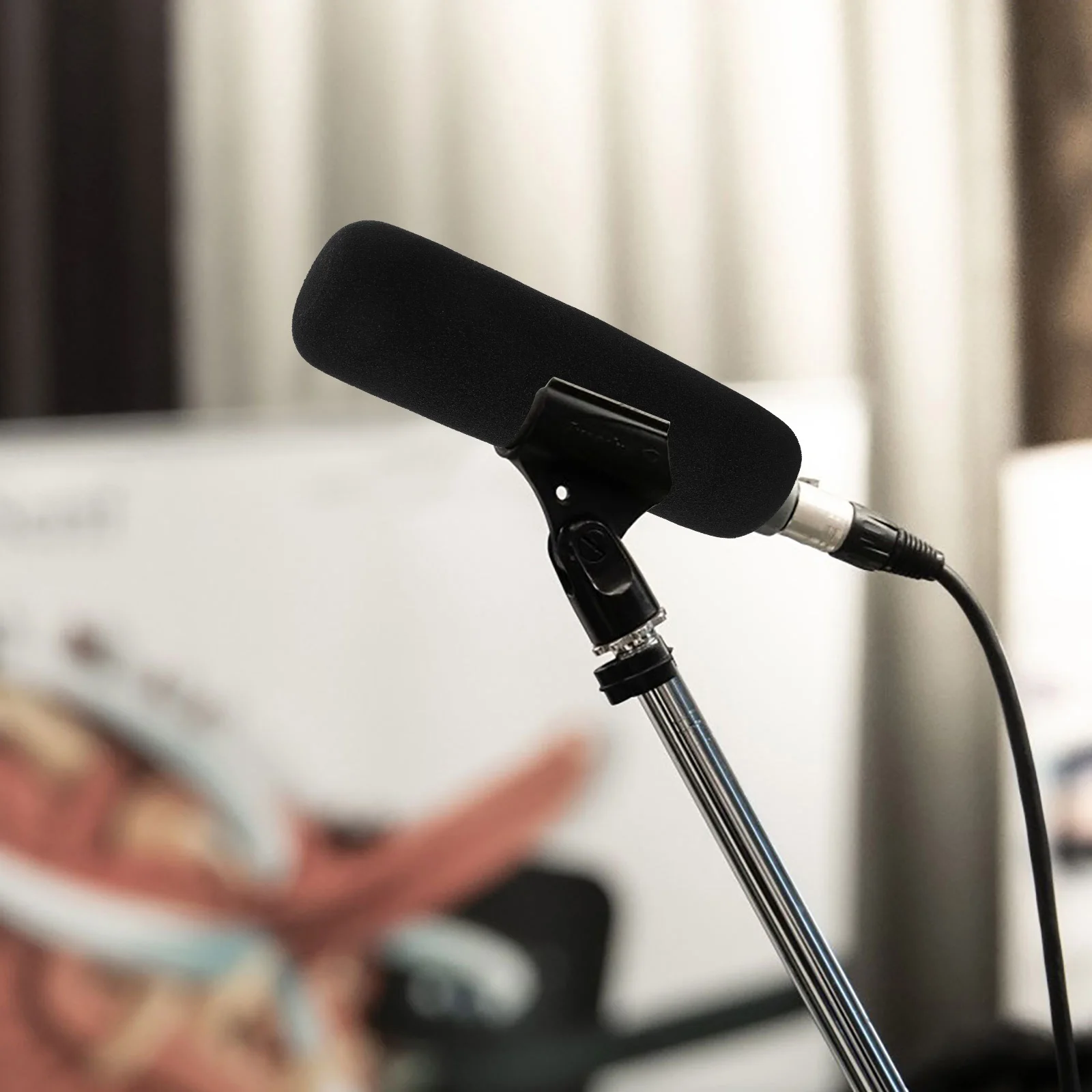 

Sponge Microphone Cover Thickened High-Density Windproof Mic Cover For Interviews Stage Recordings Reusable Handheld