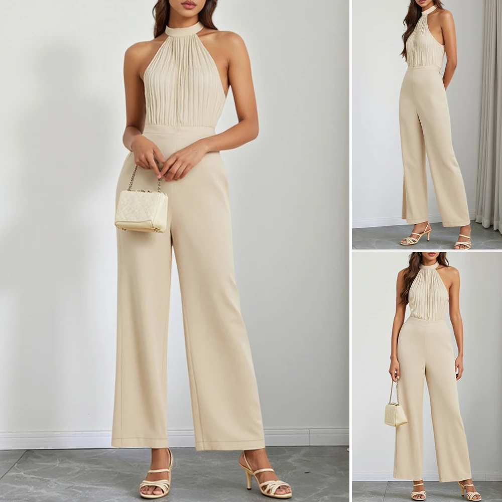 

Mia Muse Boutique, весенне-летние модные приличные комплекты, драпированные однотонные прямые повседневные комплекты с открытыми плечами и лямкой на щиколотке для женщин