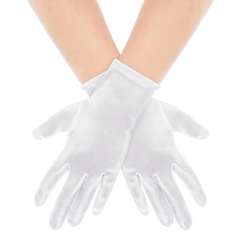 Wedding Thin Gloves for Bride Proms Gloves White Short Gloves White for Women