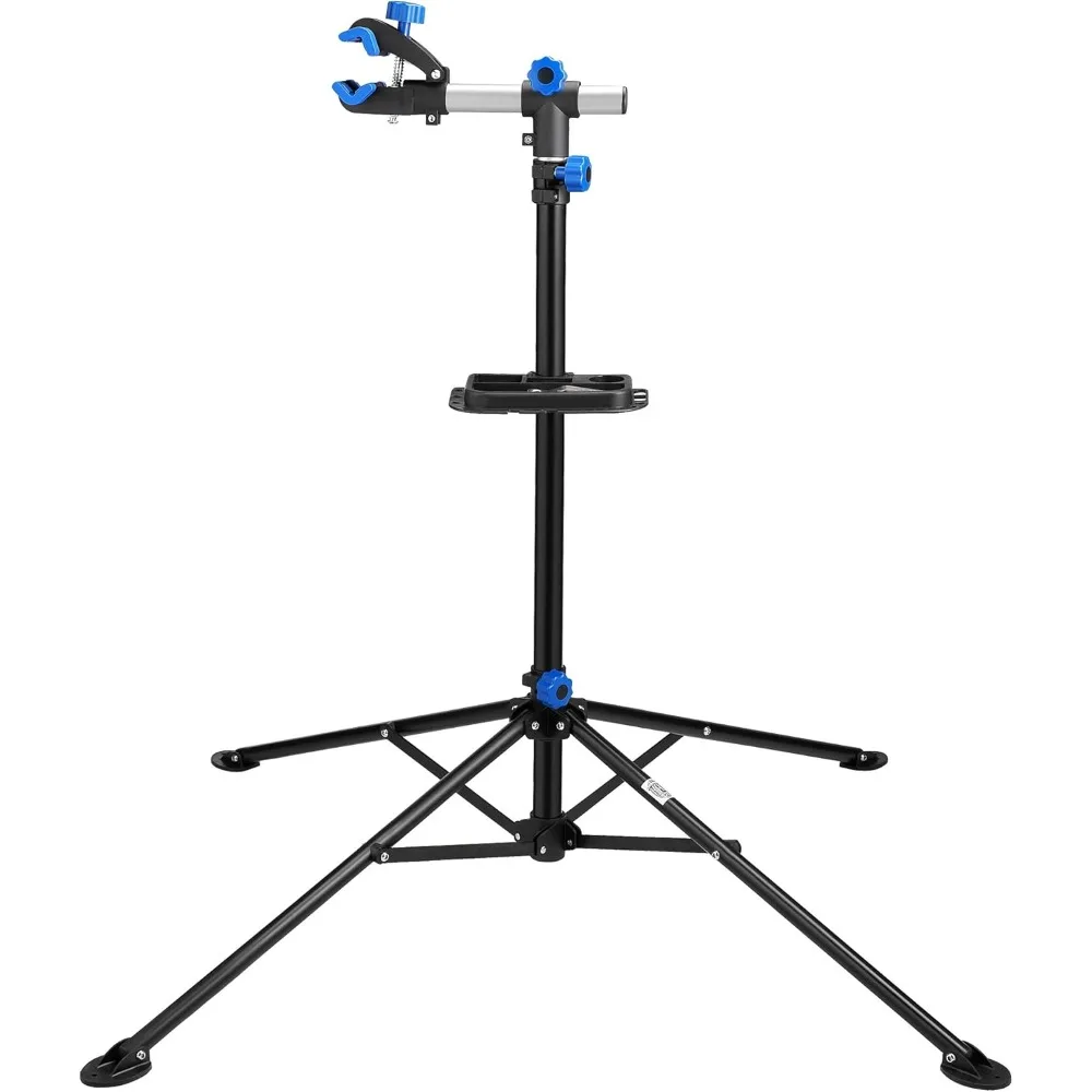 Pro Stand Plus Bike Rack - Heavy-Duty Telescoping Bicycle Stand with Tool Tray, Rotating Clamps, and Adjustable Handlebar Rod