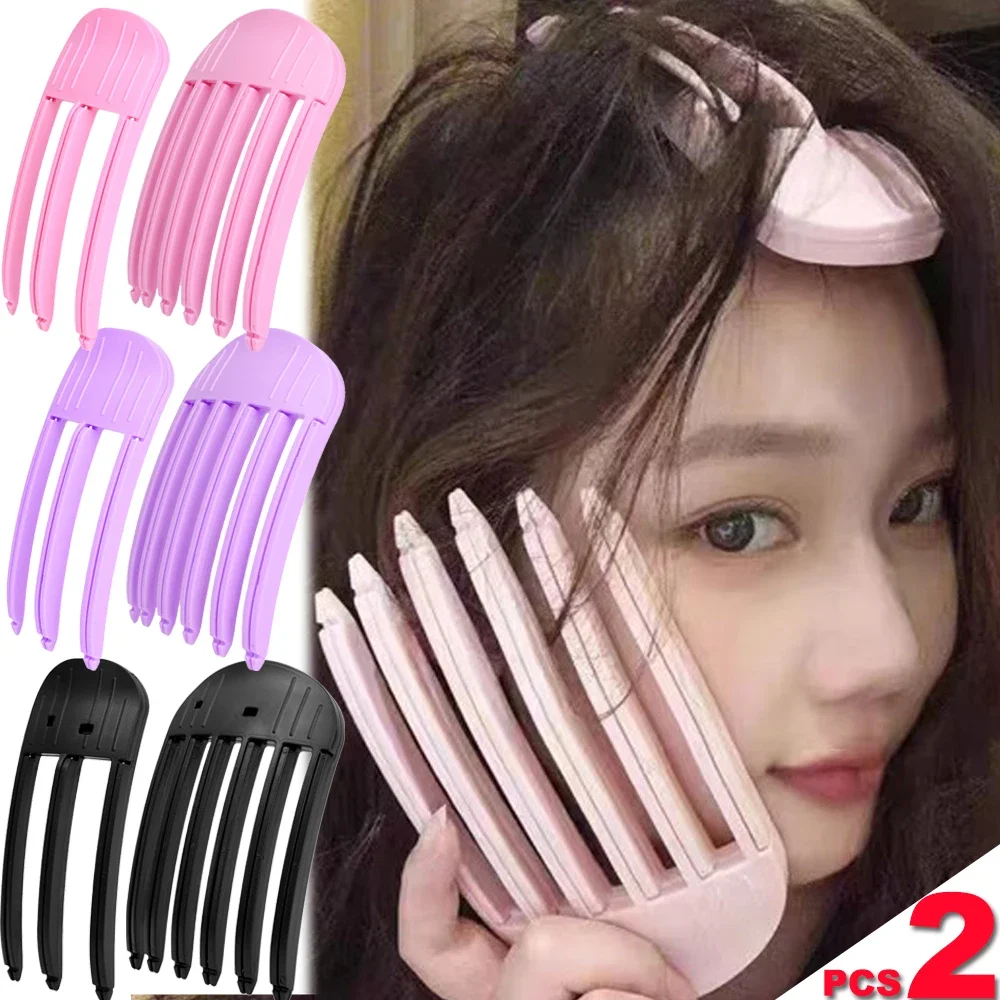 3/6 dentes fofo hairpin curling clipes raízes de cabelo volumizing hairpin feminino curling forma fixa clipes moda volume rolo de cabelo