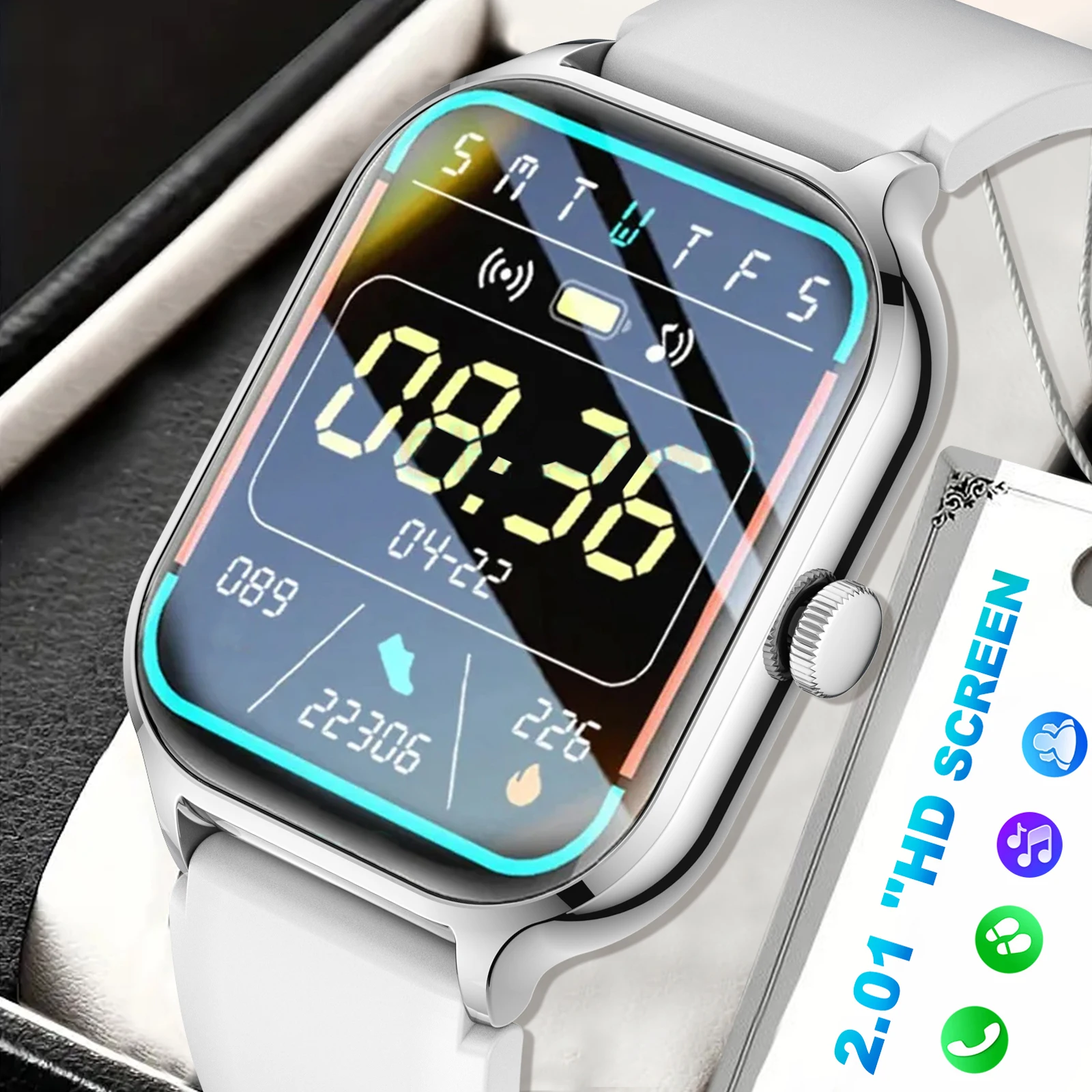 Smart watch, wireless calling/dial, multi-Sport mode, calling reminder and rejection,fitness monitoring, for iPhone/Andriod