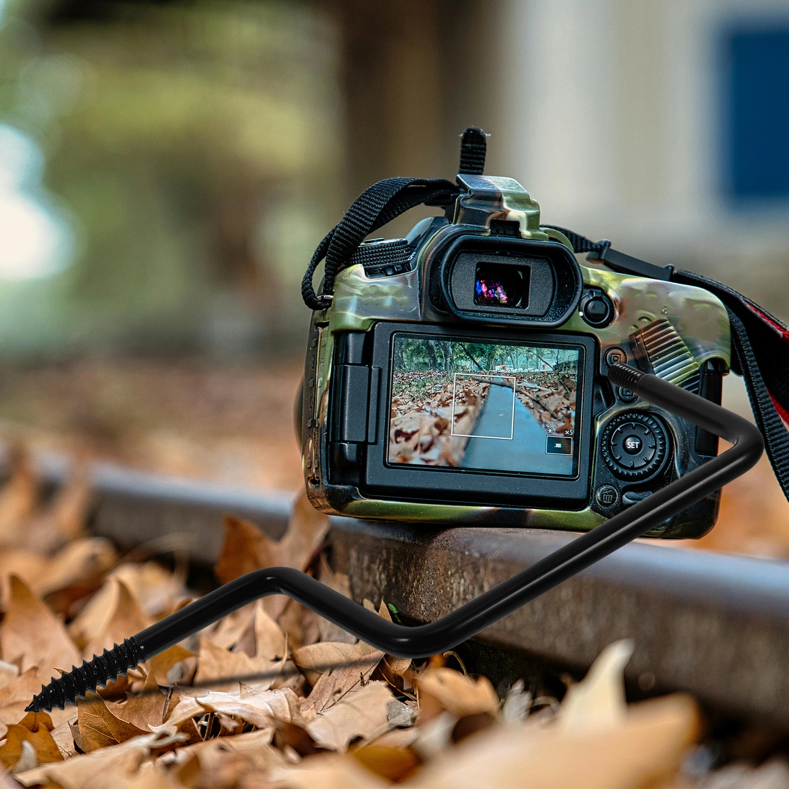 

Camera Mount Trail Cam Bracket Portable Lightweight Holder For Game Cameras Durable Iron Material Easy Mounting