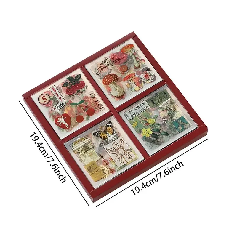 100 قطعة/صندوق الإبداعية فراشة النبات ملصق مجموعة ملصقات Kawaii كتيب DIY بها بنفسك المواد حزمة الديكور سجل القصاصات ملصقات الهدايا