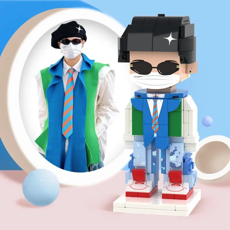 

Подарки на День святого Валентина, новинка, строительный блок, настраиваемый для всего тела, милые кирпичные фигурки на заказ, игрушка из мелких частиц