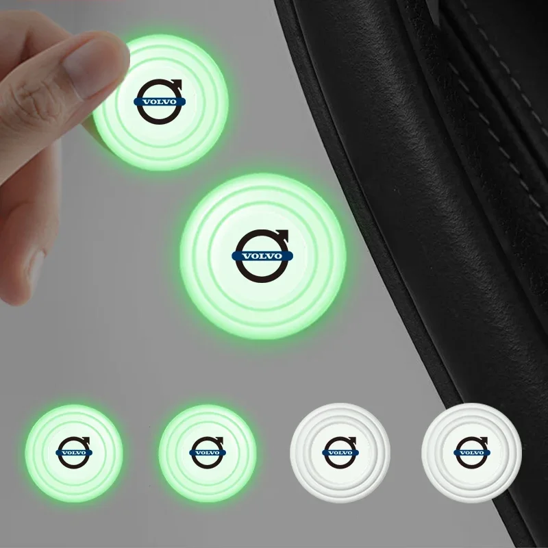 

1/2/4pcs Luminous Shock Absorber Car Door Silicone Anti Shock Pad For Volvo RDESIGN XC60 XC90 S60 S80 S60L V40 V60 AWD V90