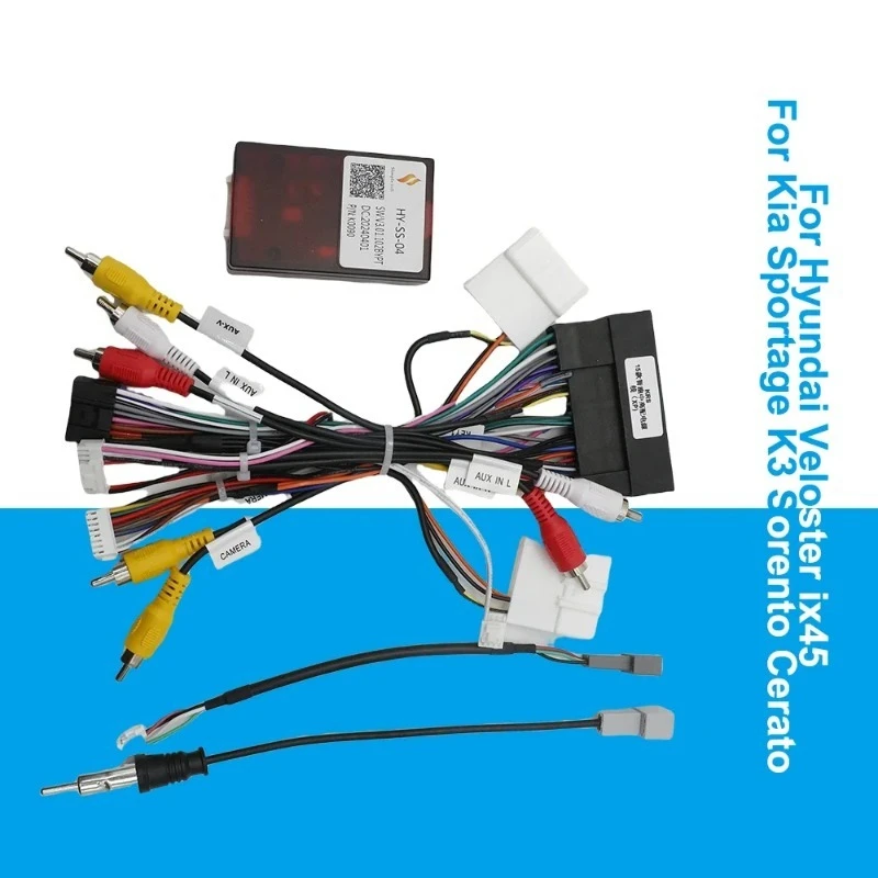 Para Kia K5 Optima Sedona Carnival Sportage K3 Sorento Cerato Canbus decodificador arnés de cableado adaptador Cable de alimentación