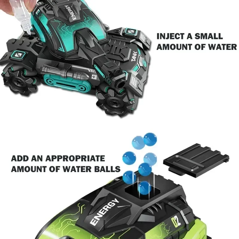 Gesture sensing remote control spray car 2.4G four-wheel stunt launch water polo tank car boy machine armour game toy car