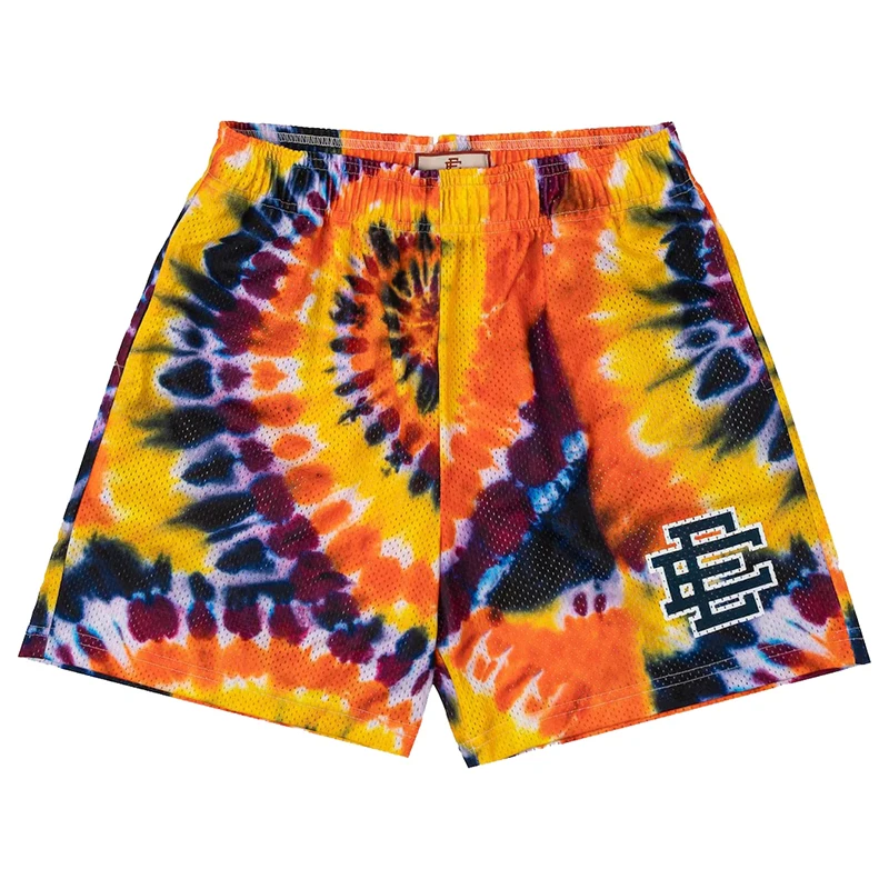 2024 New Summer Eric Emanuel EE Basic Mesh Short Classic Floral Printed Gym Shorts Men's Gym Basketball Sports Beach Shorts