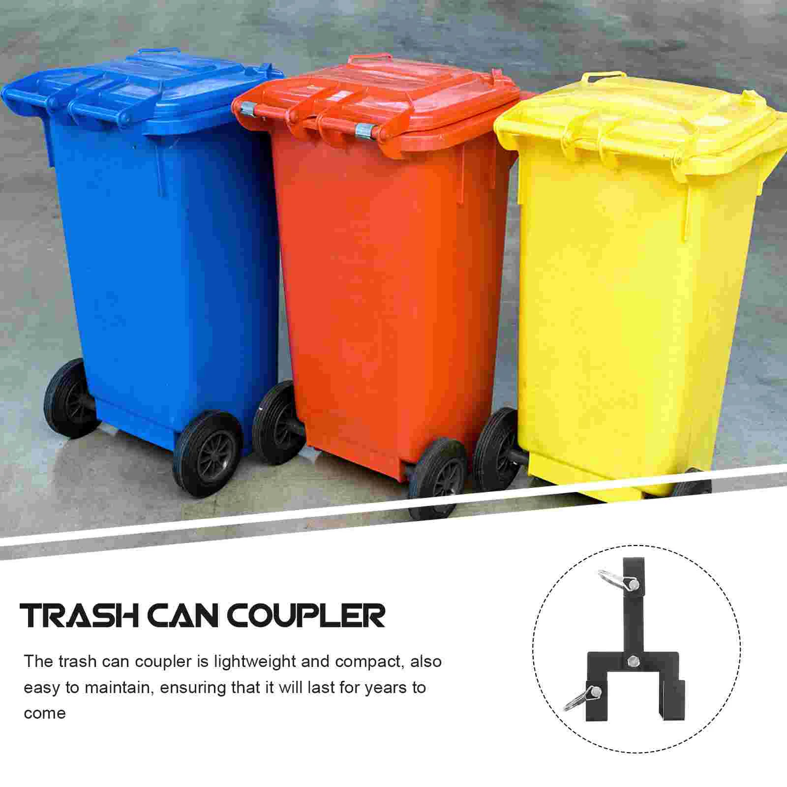 Trash Can Coupler Garbage Container Lock Universal Connector Steel Hook Hauling