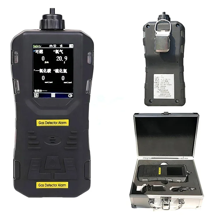 NKYF 4 In 1 Gas Analyzer Detector Portable O2 Co H2s Toxic Portable Multi Gas Detector