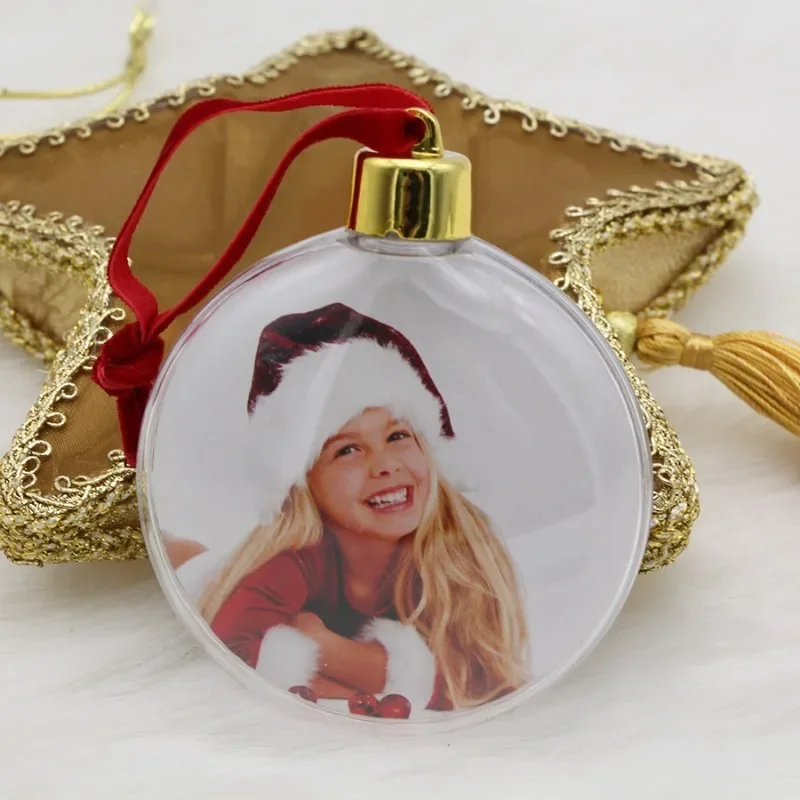 Christmas Transparent Photo Ball Personalize Christmas Ball Pendant Five-star Ball DIY Christmas Tree Hanging Decorations