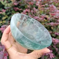 Natural Formed Green Fluorite, Bowl, Green Quartz Crystal Ore, Mineral, Reiki, Healing, Degaussing Bowl