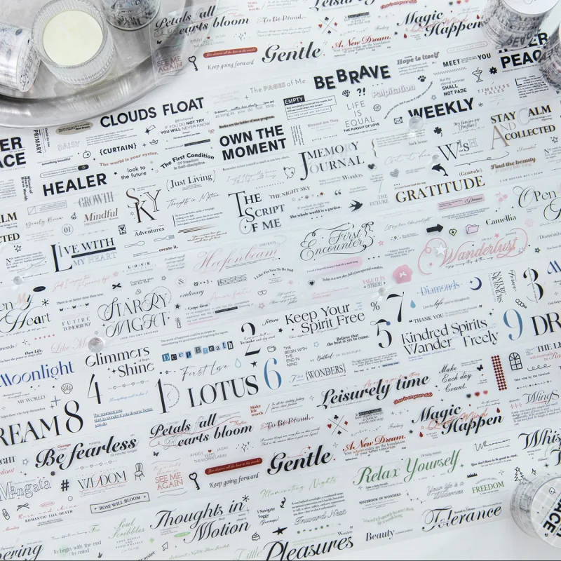 Card Lover 50m*2m 1 Roll [Romantic Overture Series] Simple Fresh Material Circular Stickers Bookkeeping Masking Tape PET Kit