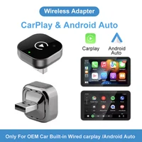 Adaptador Inalámbrico CarPlay 2026 2 en 1, Dongle de Cableado a Inalámbrico para Apple y Android Auto, Conexión Plug and Play, Accesorio Universal para Automóvil