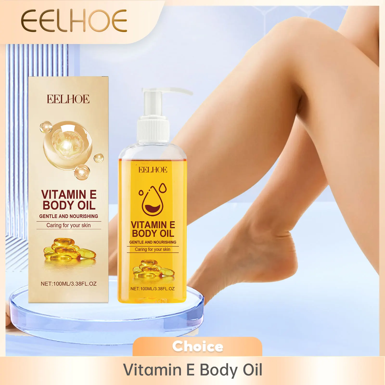 Vitamin E Oil for Body Tightening Pure Plant Extracts Essential Oils for Skin Care Deep Relaxation Moisturizing Body Massage Oil