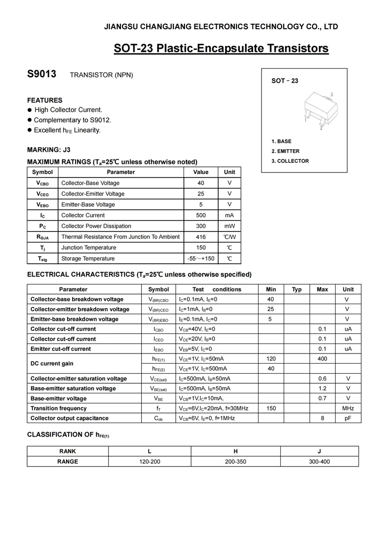 3000 Stück S9012 S9013 S9014 S9015 S9018 2T1 J3 J6 M6 J8 SOT23 NPN PNP 18/25/45V 50/100/500mA 9012 9013 9014 9015 SMD Transistor – Detail 2